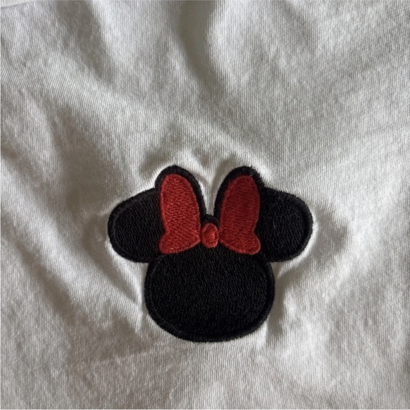 Kate Spade Disney Collab Minnie Patch Tee Short Sleeve Fresh White Medium - Picture 8 of 13
